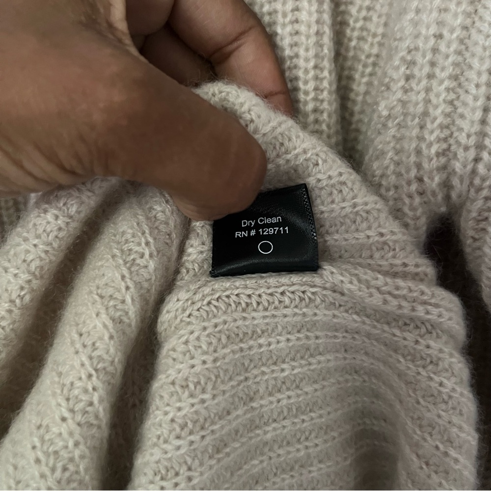 Jenni Kayne 100% cashmere Cocoon super soft tan ribbed cardigan sweater size 1X - Picture 6 of 11